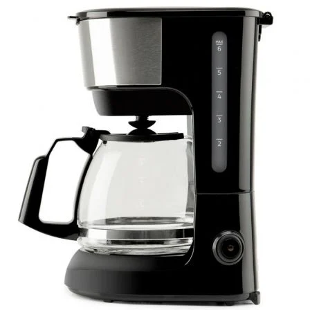 Orbegozo CG 4506 Cafetera de goteo 6 tazas, negra y plata Orbegozo CG 4506 Cafetera de goteo 6 tazas, negra y plata